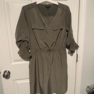 Elegant Olive Green Women's Dress